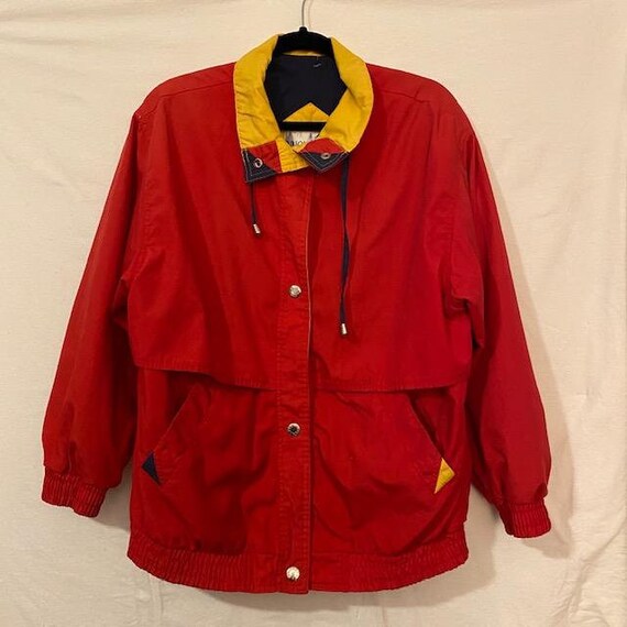 Vintage Innovations by IZZI Jacket Coat Red Blue Yellow Block