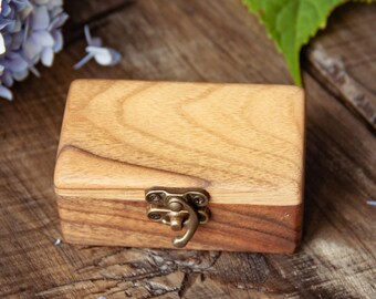 Caja de anillo de boda, Caja de anillo de compromiso, Caja de anillo de madera, Caja de anillo de nogal, Caja de anillo de nogal, Caja de madera de nogal, Caja de madera de nogal, Caja de anillo de propuesta