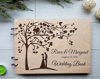 Wooden wedding guest book, Wooden guestbook, Blank wooden guest book, Wedding book blank, Wood book, Guest book, Wood guest book