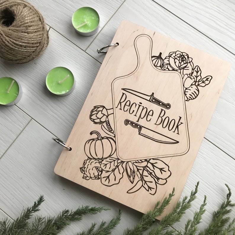 Personalized Recipe Binder Custom Recipe Book Wooden A5 Etsy