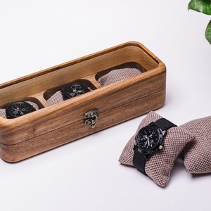 Wood watch box, Walnut watch storage box, Modern watch boxes, Engraved watch box, Handmade watch case, Luxury watch holder, Watch case, Watch box wood, Modern watch box, Wooden watch box, Watchbox, Mens watch box, Luxury watch box, Watch box for men