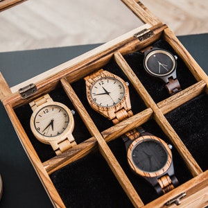 Mens watch box with drawer,Watch box with drawer,Watch storage box,Walnut jewelry box,Mens watch box,Watch holder for men,8 watch box image 9