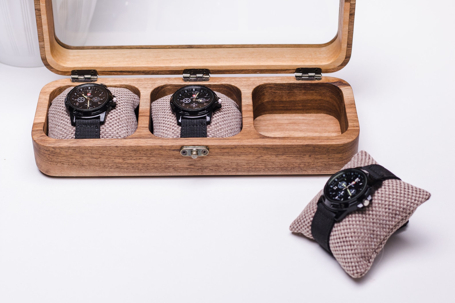 Wood Watch Box Walnut Watch Storage Box Modern Watch Boxes Etsy UK