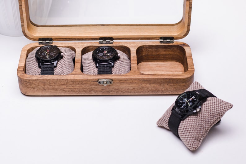 Wood watch box, Walnut watch storage box, Modern watch boxes, Engraved watch box, Handmade watch case, Luxury watch holder, Watch case, Watch box wood, Modern watch box, Wooden watch box, Watchbox, Mens watch box, Luxury watch box, Watch box for men