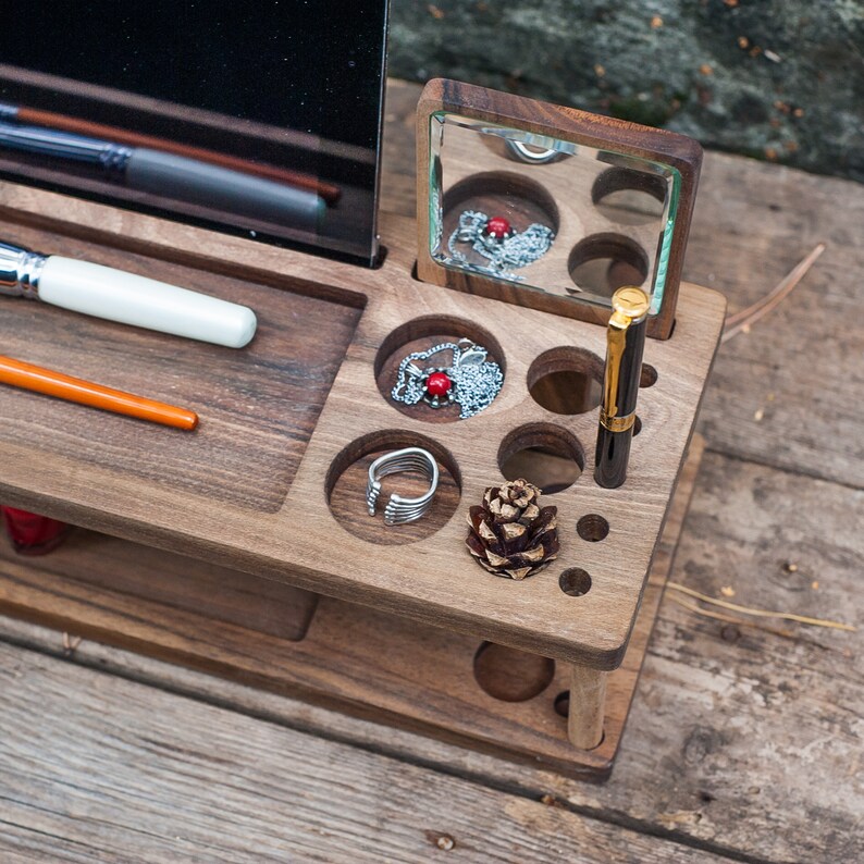 Makeup Storage,Gifts for women,Wood gifts for women,Makeup holder,Brush holder,Make up organizer,Makeup brush holder,Wooden drawer organizer