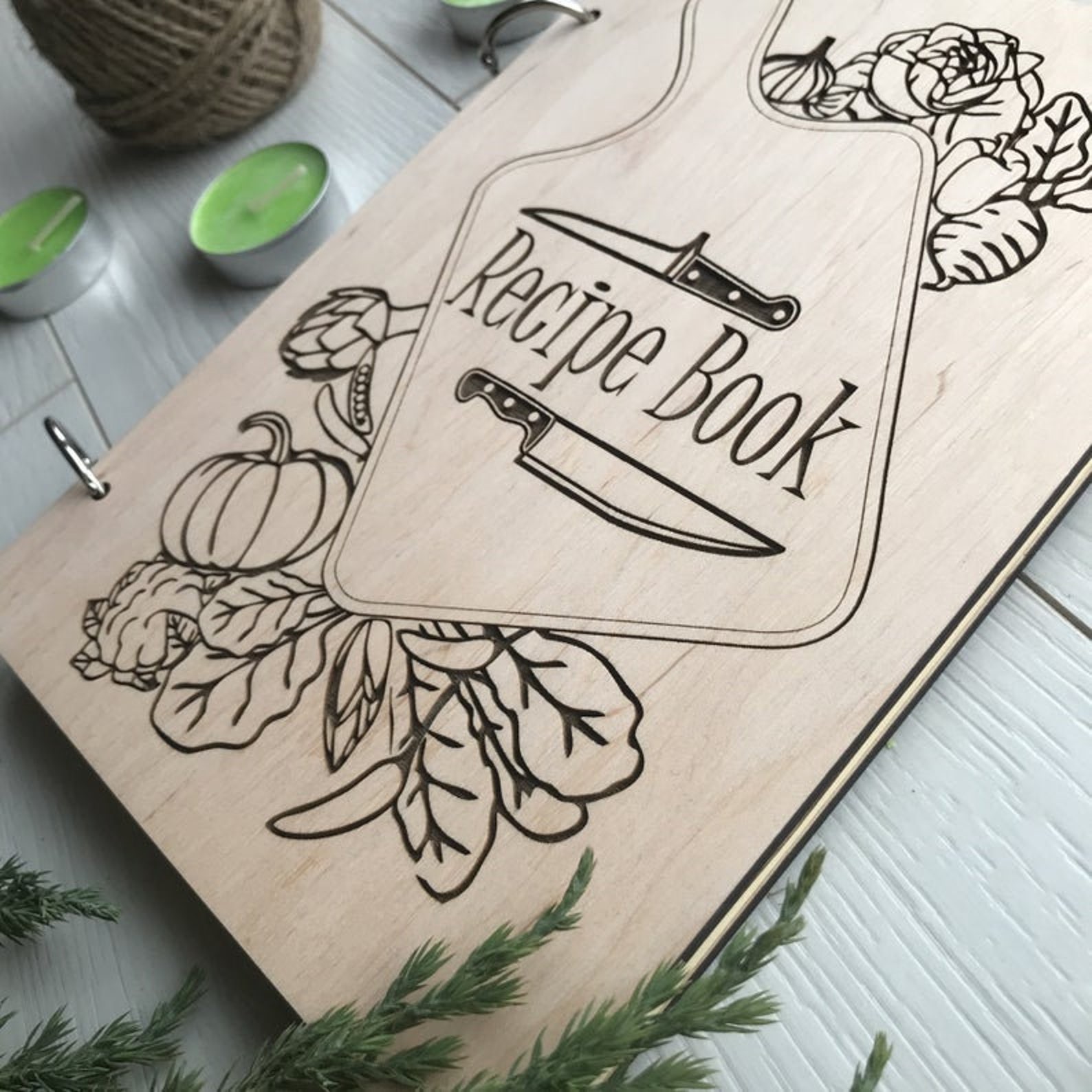 Personalized Recipe Binder Custom Recipe Book Wooden A5 Etsy