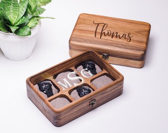 Watch box for men, Watch box, Engraved watch box, Wood watch box, Oversized watch box, Custom watch box, Watch case, Wooden watch box