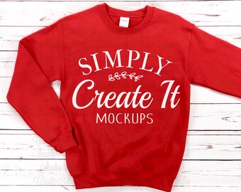 Red Sweatshirt Etsy