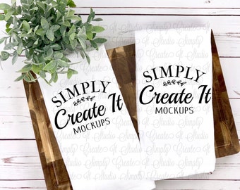 Tea Towel Mockup, Kitchen Towel Mockup, Tea Towel, Flour Sack, Flour Sack Mockup, Tea Towel Flat Lay, White Towel Mockup,