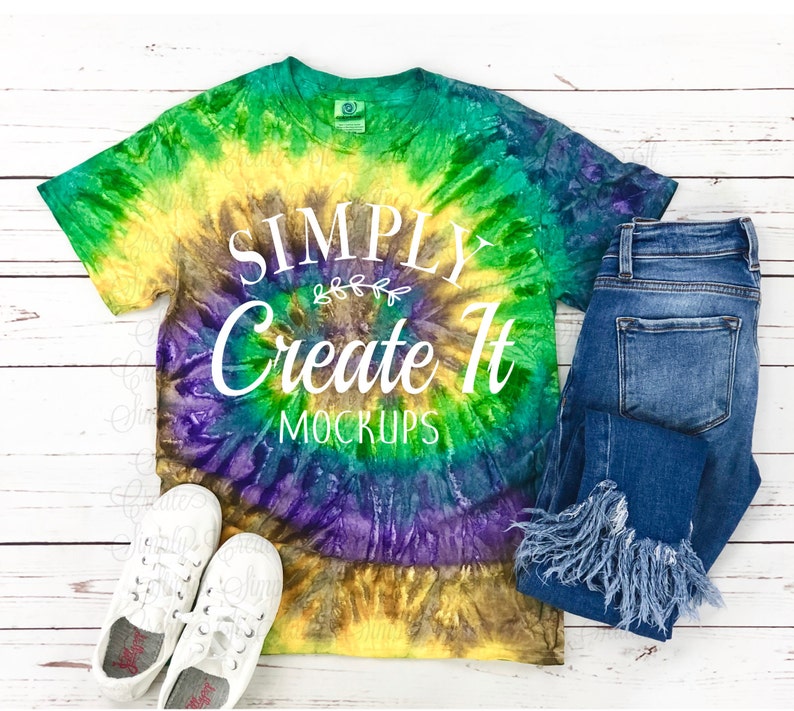 mardi gras tie dye shirt