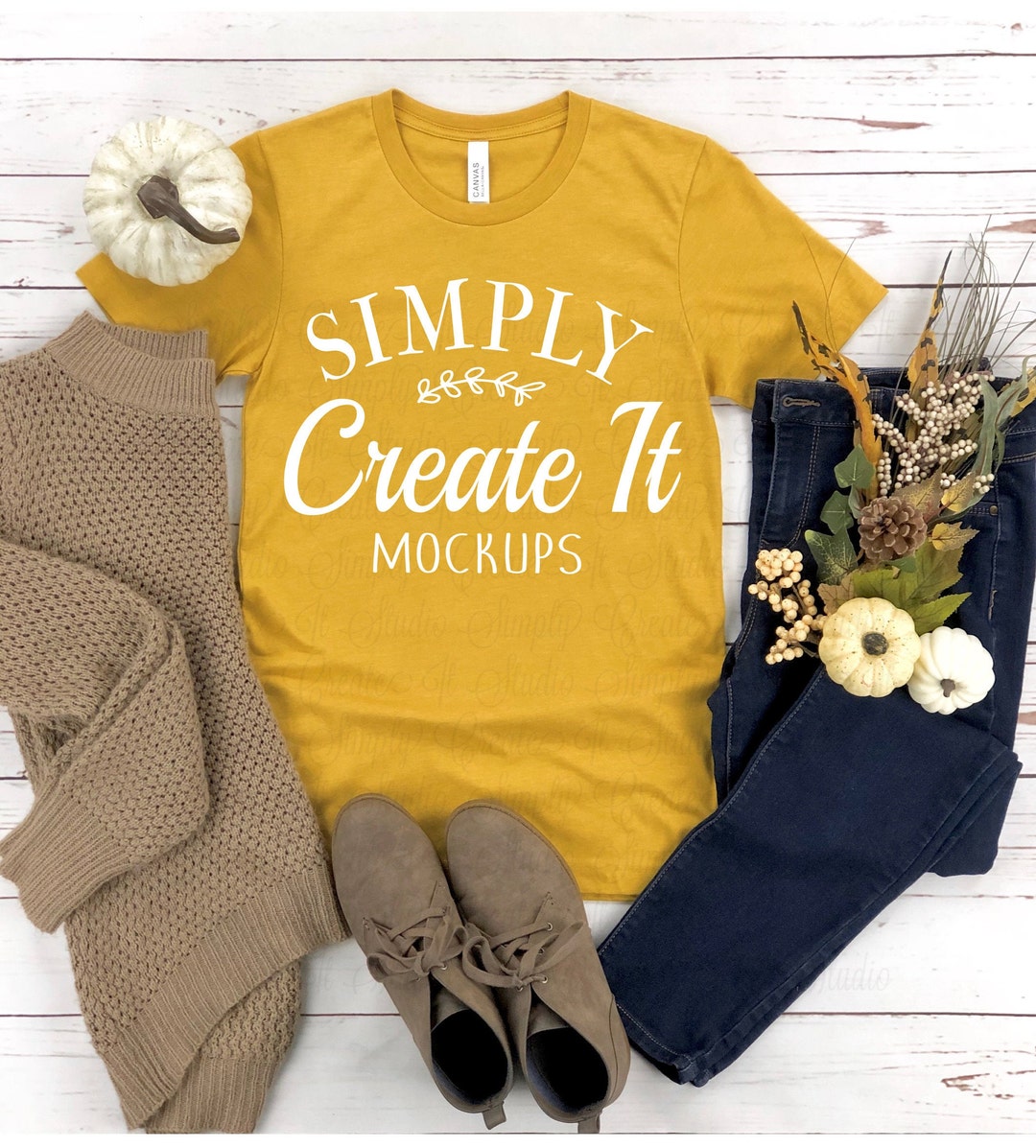 Bella Canvas Heather Mustard, Mockup, Bella 3001 Heather Mustard ...