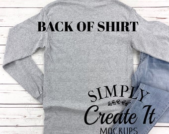 Gildan G2400 Sport Grey Long Sleeve Mockup, Gildan mockup, Gildan G2400, Grey T-shirt mockup, t-shirt mockup, Flat Lay mockup, Gildan mockup
