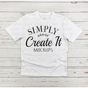 George Crewneck White Mockup, George White T-shirt Mockup, White George Mockup, T-Shirt Mockup, George Mockup
