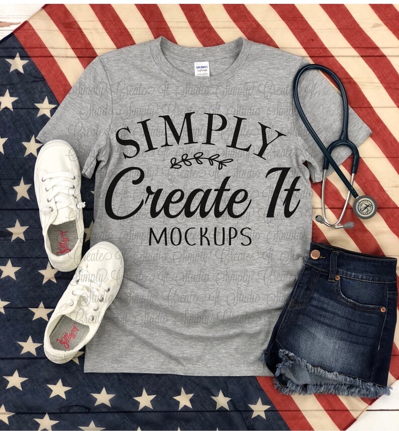 Download Gildan mockup Gildan 64000 Sport gray t-shirt mockup Nurse ...