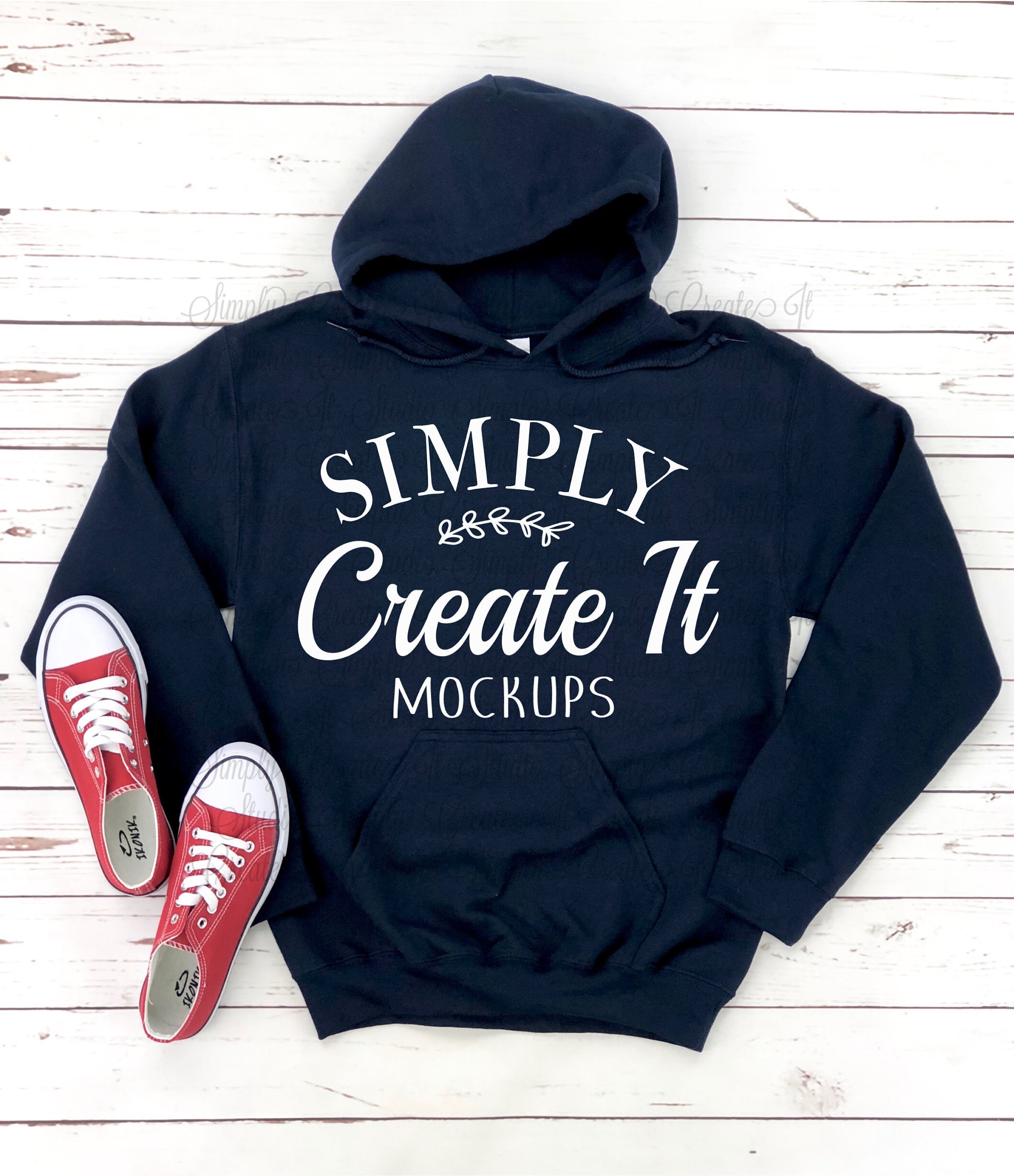 Download Gildan 18500 Navy hoodie mockup Gildan 18500 Navy hoodie ...