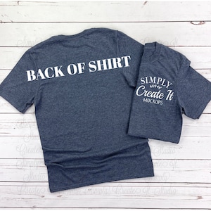 Gildan 64000 Heather Navy Mockup, Gildan 64000 Pocket Mockup, T-Shirt Mockup, Flat Lay mockup, 64000 Heather Navy