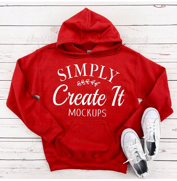 Red gildan hoodie new arrivals