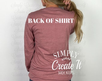 Bella 3501 Heather Mauve Model Mockup, Bella 3501 Heather Mauve, 3501 Model Mockup,Heather Mauve, Mockup, Bella Mockup, Heather Mauve 3501