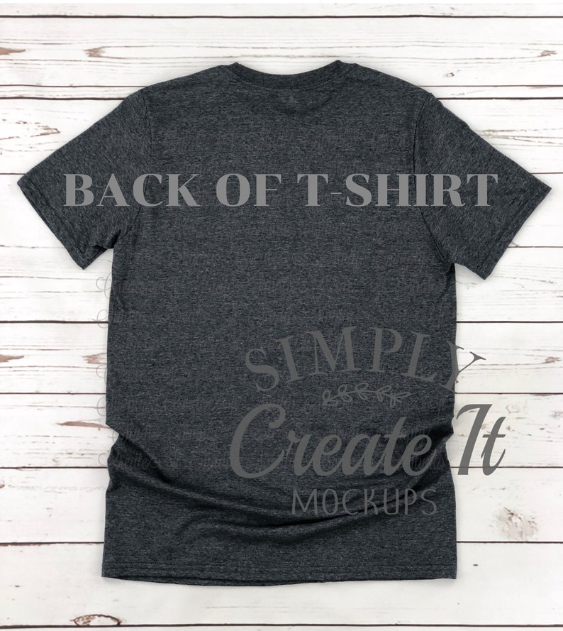 Download Gildan mockup Gildan 64000 Dark Heather grayBACK OF | Etsy