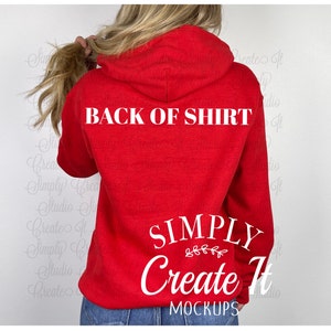 Gildan 18500 Rode Hoodie Mockup, Gildan 18500 Model Mockup, Rode Hoodie Mockup, Gildan Rood 18500, 18500 Rood Hooded Sweatshirt