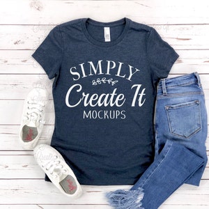 District DM130L Navy Frost Mockup, District Flat lay, District Navy Frost mockup, District Women&#39;s Perfect Tri Mockup