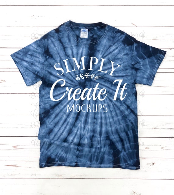 Download Colortone Cd100 Spider Navy Tie Dye Mockup Spider Navy Tie Etsy