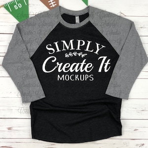 Next Level 6051 Raglan Premium Heather Vintage Black, Fall Mockup, Flatlay, Next Level Mockup, Next Level Unisex shirt