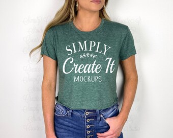 Next Level N5080 Royal Pine Model Mockup, N5080 Royal Pine, Crop Top Model Mockup, N5080 Model Mockup, Crop Mockup
