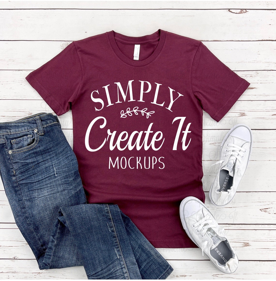 Bella Canvas 3001 Maroon Mockup T-shirt Mock-up Bella 3001 | Etsy