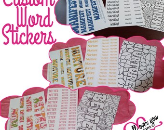 Custom Word Stickers