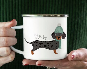 Customizable Dachshund Mug, Personalized Dog Mug, Weiner Dog Gifts