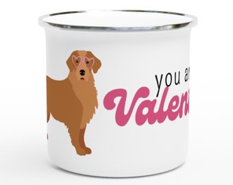 Custom Golden Retriever Mug "My Dog is My Valentine", Personalized Dog Valentine Mug, Gift for Golden Retriever Mom or Dad