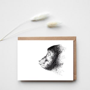 Küssender Schimpanse Postkarte