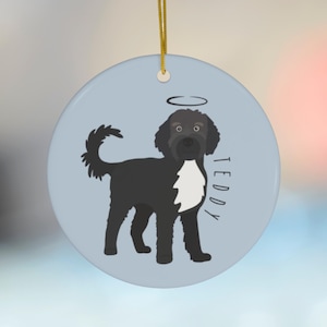 Goldendoodle Memorial Ornament, Christmas in Heaven, Dog Remembrance Gift