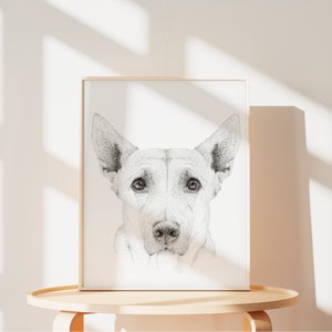Hunde Portrait personalisiert, Zeichnung nach Foto, Geschenk für Hundebesitzer Bild 9