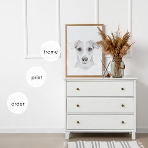 Hunde Portrait personalisiert, Zeichnung nach Foto, Geschenk für Hundebesitzer Bild 10