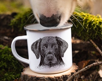 Labrador Retriever Customizable Mug, Personalized Dog Mug, Ceramic or Enamel Mug