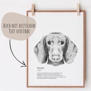 Dachshund Art, Definition Print, Dogs Wall Decor, Veterinarian Gift image 8