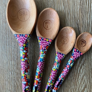 Colourful measuring spoons, baking spoons, measuring cups, baking tools, baking lover, baking gift set, cake and cookie tool