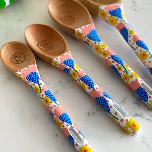 Pinky baking spoons measuring spoons baking lover cake maker cake tools baking tools spoon collector wooden spoon chef gift image 1
