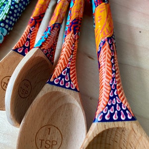 Baking wooden spoon set - baking spoons - baking gift - mixing spoon - small gift set - measuring spoons - baking lover - Christmas baking