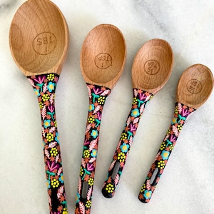 Colourful measuring spoons, baking spoons, measuring cups, baking tools, baking lover, baking gift set, cake and cookie tool