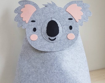 voordelig element inkt Storage Bag Koala Storage Felt Bag Koala Nursery Decoration - Etsy