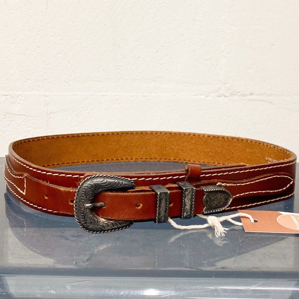 Ceinture en cuir western vintage 90's