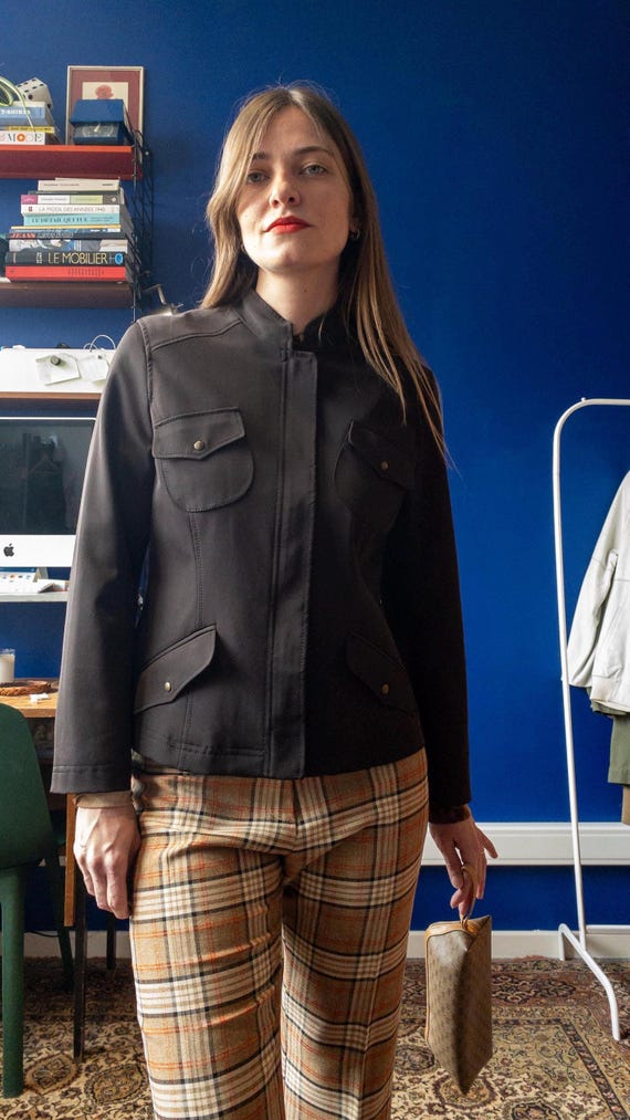 Brown zip-up jacket by Gérard Darel, 1990s