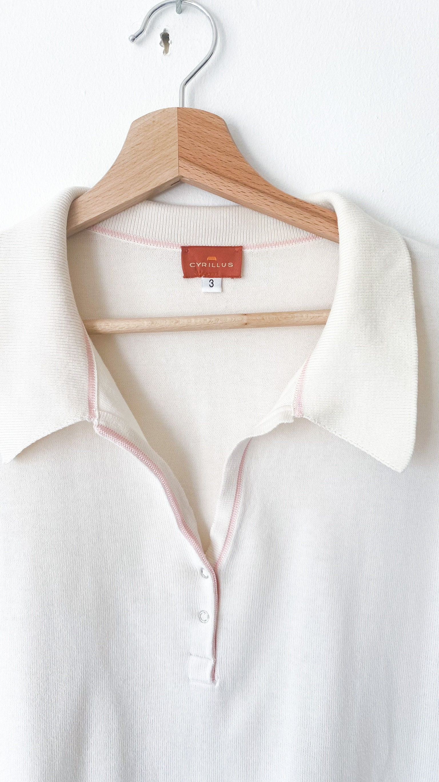 Cyrillus Polo Shirt in Cotton With Vintage Short Sleeves Etsy