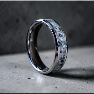 Hartmetall Ring mit Glimmer Inlay