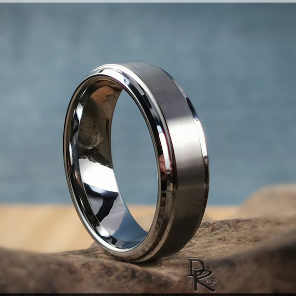 Premium Cobalt Chrome ring with Rolled Edges - metal ring