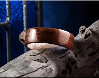 Bentwood Ring: Ancient Bog Oak on deer antler core