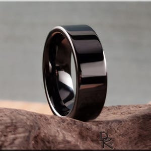 Polished Black Ceramic ring - ceramic ring